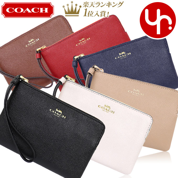 【48時間限定ポイント2倍】コーチ COACH 小物 ポーチ F58032 58032 特別送料無料 コーチ ラグジュアリー クロスグレーン レザー コーナー ジップ リストレット アウトレットレディース ブランド 通販