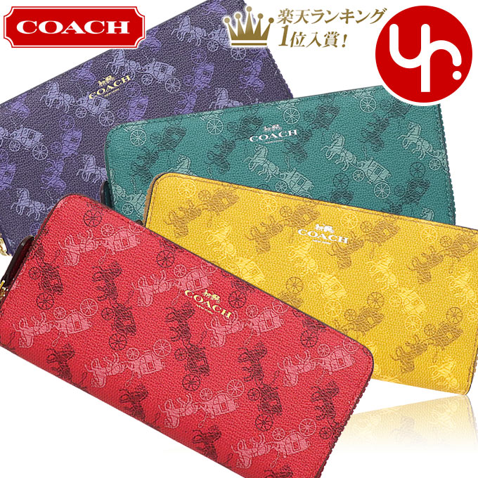 コーチ COACH 財布 長財布 F87926 特別送料無料 ホース アンド キャリッジ プリント スリム アコーディオン ジップ アラウンド アウトレットレディース ブランド 通販のサムネイル