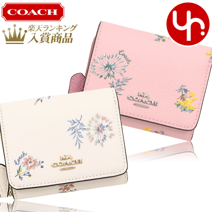 コーチ COACH 財布 三つ折り財布 F02924 特別送料無料 ダンデライオン フローラル プリント PVC レザー スモール トライフォールド ウォレット アウトレットレディース ブランド 通販のサムネイル