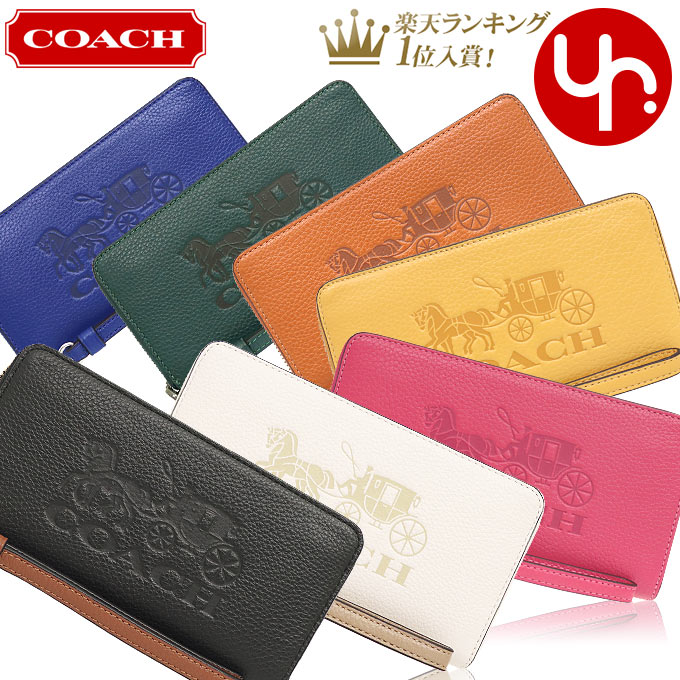 【エントリーでポイント5倍】コーチ COACH 財布 長財布 FC3548 C3548 特別送料無料 ホース アンド キャリッジ エンボスド レザー ロング ジップ アラウンド ウォレット （ストラップ付き） アウトレット品レディース ブランド 通販 2021SSのサムネイル