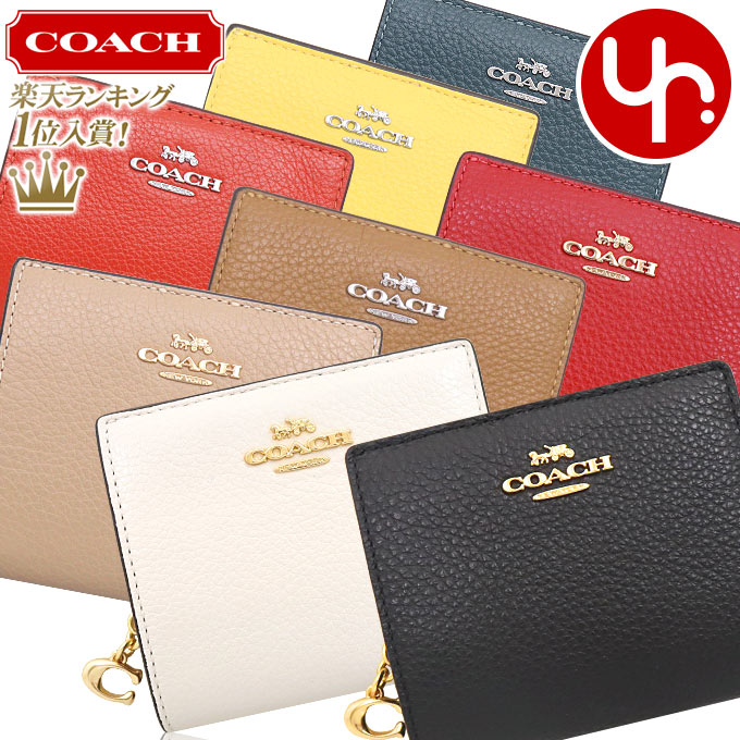 コーチ COACH 財布 二つ折り財布 FC2862 C2862 特別送料無料 ラグジュアリー ペブルド レザー C チャーム スナップ ラウンド ジップ ウォレット アウトレットレディース ブランド 通販