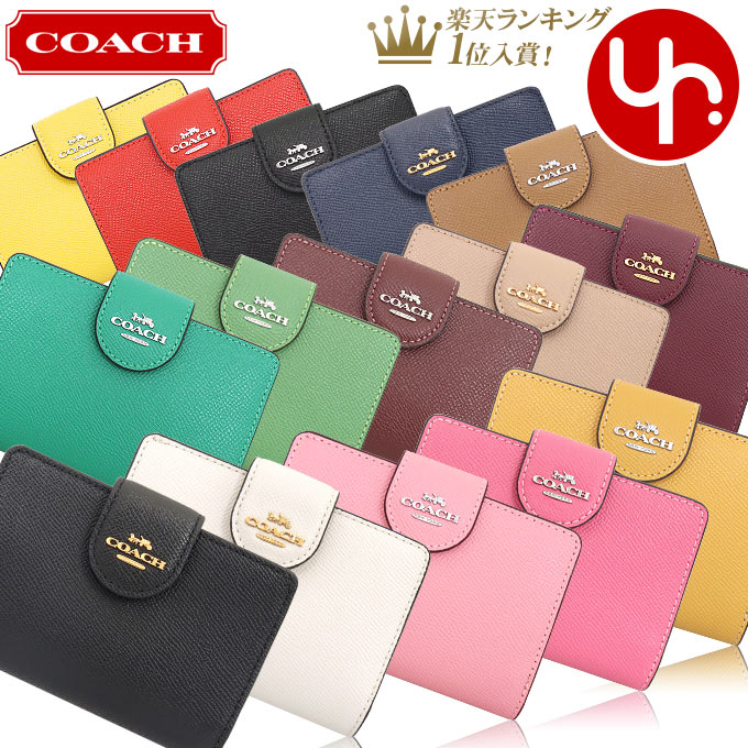 コーチ COACH 財布 二つ折り財布 F06390 6390 特別送料無料 ラグジュアリー クロスグレーン レザー ミディアム コーナー ジップ ウォレット アウトレットレディース ブランド 通販 L型