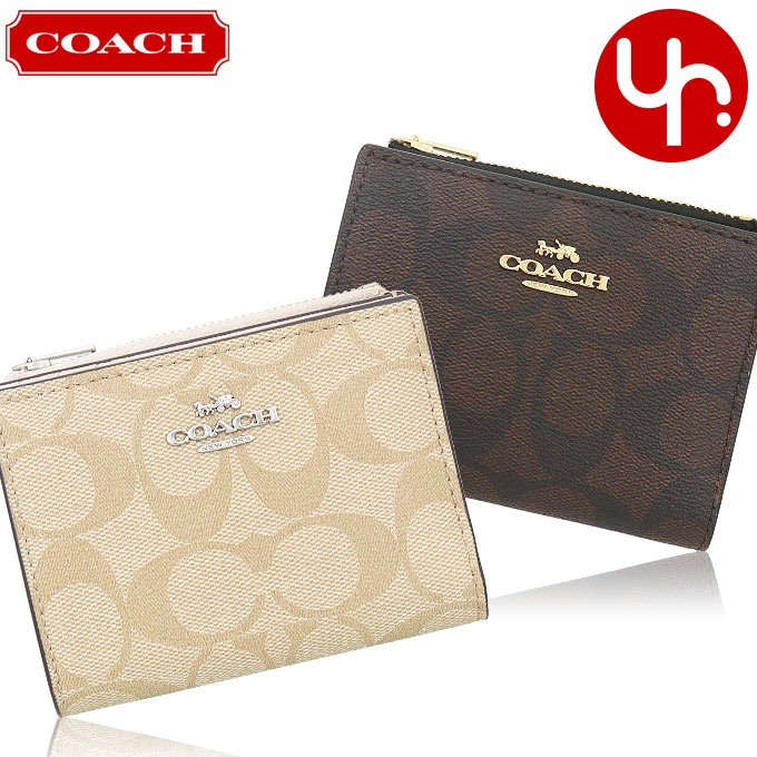 コーチ COACH 財布 二つ折り財布 FCM852 CM852 特別送料無料 ラグジュアリー シグネチャー PVC レザー ビルフォールド ウォレット アウトレット品レディース ブランド 通販 薄型 2023AW