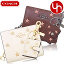 コーチ COACH 財布 二つ折り財布 FCW950 CW950 特別送料無料 スター プリント レザー C チャーム スナップ ラウンド ジップ ウォレット ...