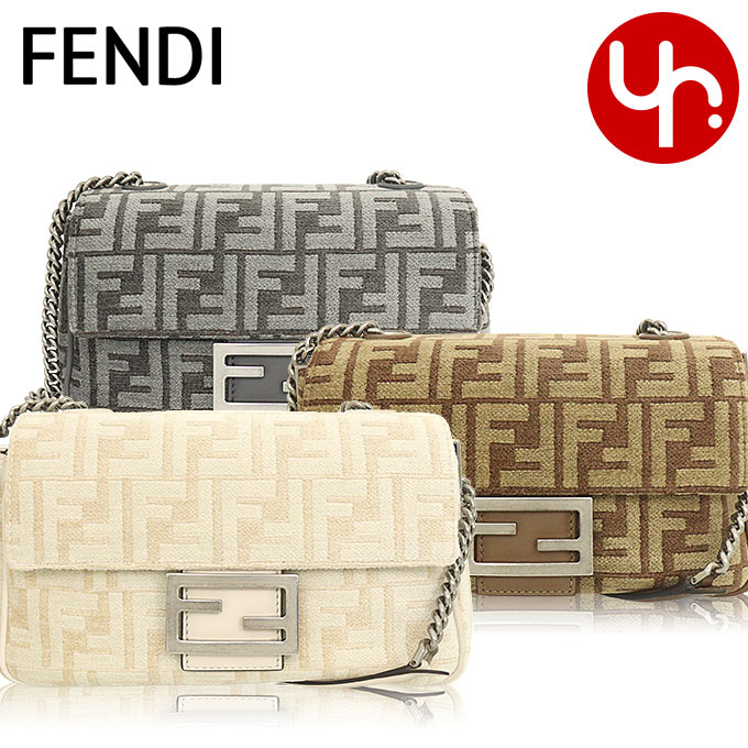 フェンディ ショルダーバッグ レディース フェンディ FENDI バッグ ショルダーバッグ 8BR793 ALG7 特別送料無料 シェニール FF タペストリー ファブリック ミディアム バゲット チェーン バッグレディース ブランド 通販 斜めがけ