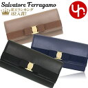 サルヴァトーレ・フェラガモ 財布（レディース） サルヴァトーレ フェラガモ Salvatore Ferragamo 財布 長財布 22 E008 特別送料無料 ニュー ヴァラ リボン カーフ レザー ロング フラップ ウォレットレディース ブランド 通販