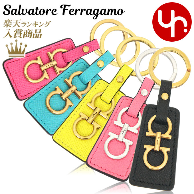 フェラガモ 財布（レディース） サルヴァトーレ フェラガモ Salvatore Ferragamo 小物 キーホルダー 22 E014 特別送料無料 ダブル ガンチーニ カーフ レザー キーリングレディース ブランド 通販