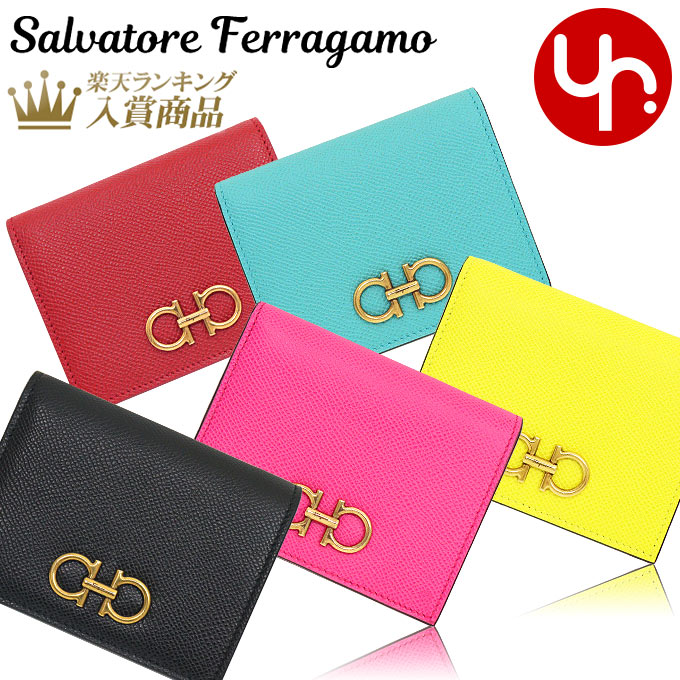 サルヴァトーレ フェラガモ Salvatore Ferragamo 財布 二つ折り財布 22 D780 特別送料無料 ダブル ガンチーニ カーフ レザー バイフォールド コンパクト ウォレットレディース ブランド 通販 2022SS