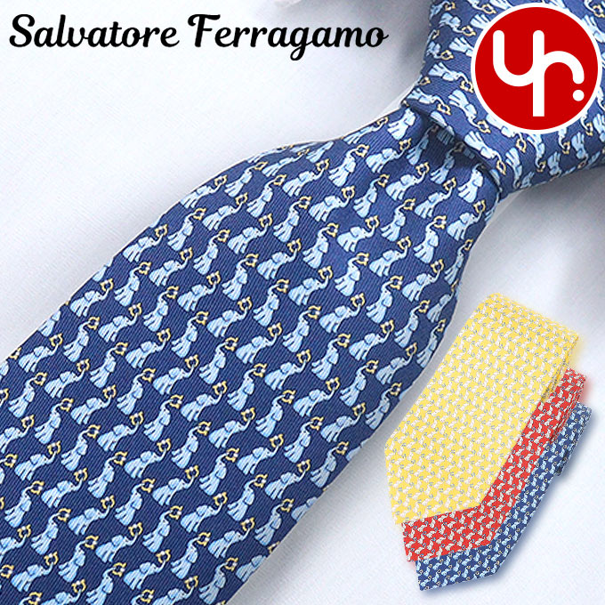 楽天インポートコレクションYRサルヴァトーレ フェラガモ Salvatore Ferragamo アパレル ネクタイ 35 0445 特別送料無料 ゾウ ガンチーニ シルク ネクタイメンズ ブランド 通販 2024SS