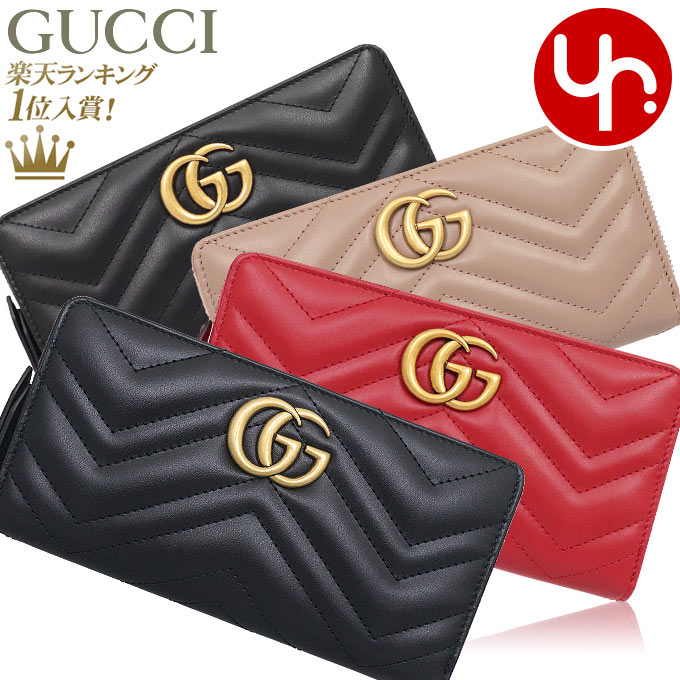 グッチ 財布（レディース） 【24時間限定ポイント2倍】グッチ GUCCI 財布 長財布 443123 DTD1T 特別送料無料 GG マーモント シェブロン キルティング レザー ラウンド ジップ ウォレット レディース ブランド 通販