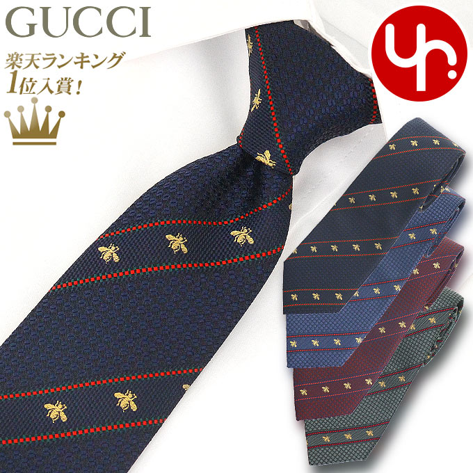 グッチ ネクタイ 【ポイント2倍 6/11 2時迄】グッチ GUCCI アパレル ネクタイ 451528 4E002 特別送料無料 LABOUR ビー ウェブ ライン ストライプ シルク ネクタイメンズ ブランド 通販