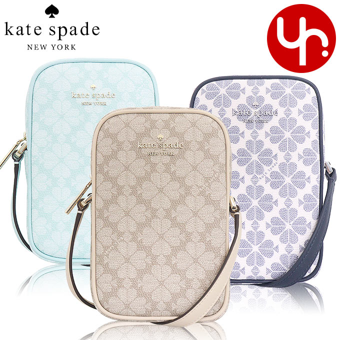 ケイトスペード　ポシェット 【ポイント2倍 6/11 2時迄】ケイトスペード kate spade バッグ ショルダーバッグ KG490 特別送料無料 スペード フラワー PVC コーテッド キャンバス ノース サウス ジップ フォン クロスボディー アウトレット品レディース ブランド 通販 斜めがけ 2024SS