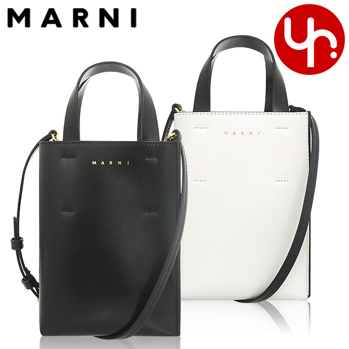 楽天インポートコレクションYRマルニ MARNI バッグ ショルダーバッグ SHMP0050Y0 LV639 特別送料無料 ミュゼオ カーフ レザー ノース サウス ナノ トートバッグレディース ブランド 通販 斜めがけ 旅行 2023SS