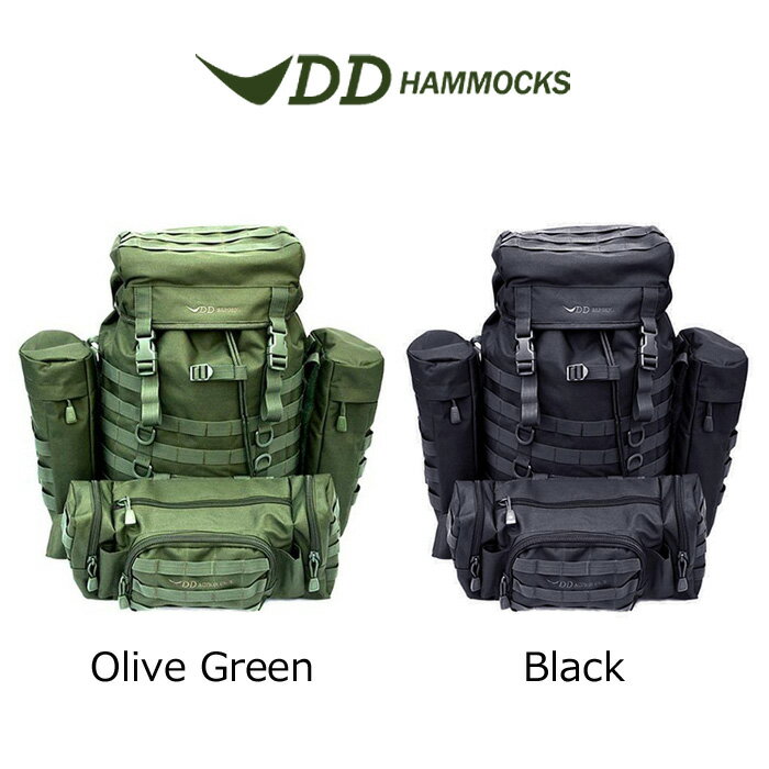 【マラソン特価】DDハンモック DDベルゲン リュックサック DD Bergen Rucksack | バックパック リュック サック 大容量 55L アウトドア キャンプ ソロキャンプ DD Hammocks オリーブグリーン ブラック ベランピング 送料無料 あす楽通販格安セール情報 楽天 通販