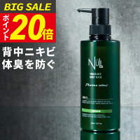 楽天1位！ 薬用 ボディソープ メンズ NULL 【背中ニキビ 体臭 加齢臭 を防ぐ】 デオドラント 男性用 ボディシャンプー ボディウォッシュ にきび アクネ ケア わきが 足の臭い ニオイ 汗臭 保湿 5つの 無添加 泡立ち 泡切れ 洗い心地 送料無料 ギフト 男性