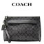 コーチ COACH アウトレット メンズ バッグ セカンドバッグ F29508 CQ/BK(チャコール×ブラック) シグネチャー