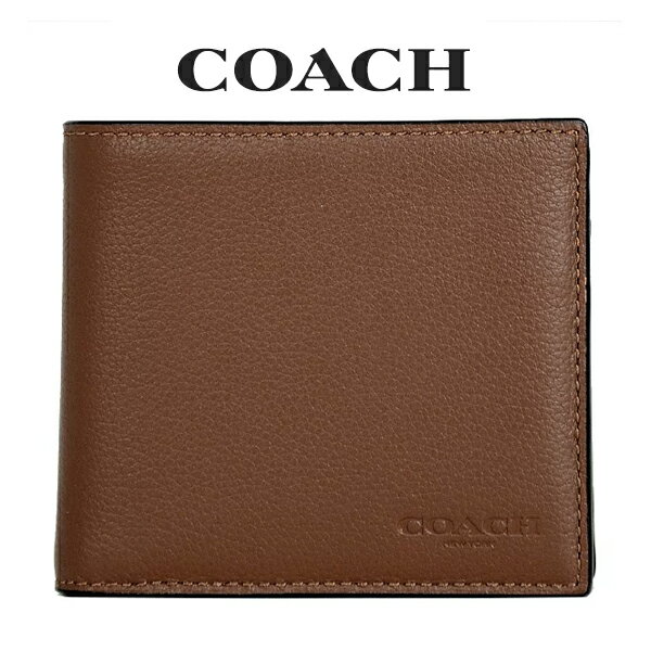 コーチ COACH メンズ 財布 二つ折り財布 F75003 CWH(ダークサドル) ブラウン【FKS】