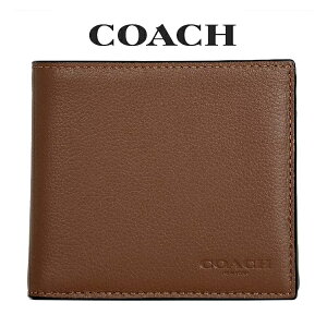 コーチ COACH アウトレット メンズ 財布 二つ折り財布 F75003 CWH(ダークサドル) ブラウン
