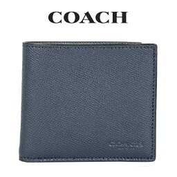コーチ 二つ折り財布（メンズ） コーチ COACH アウトレット メンズ 財布 二つ折り財布 F59111 BHP(ミッドナイトネイビー) ネイビー