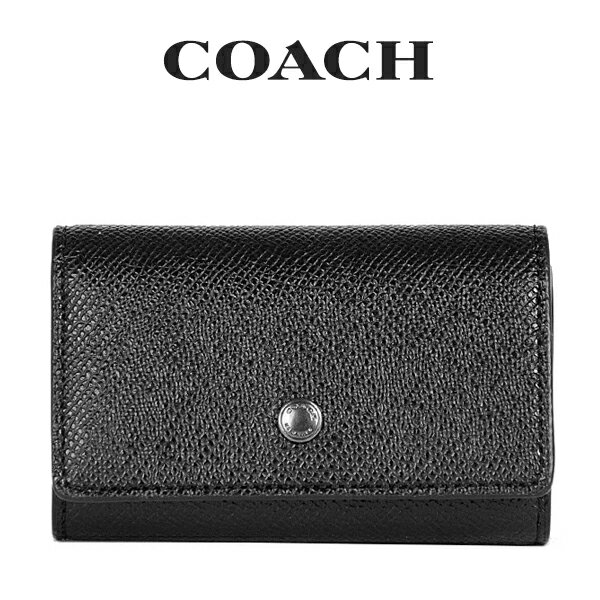 コーチ キーケース コーチ COACH アウトレット メンズ 小物 キーケース F73992 QB/BK(ブラック) ブラック【FKS】