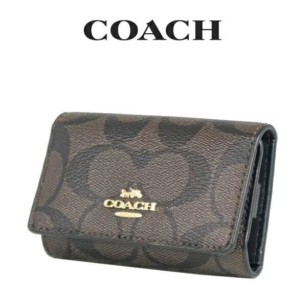 コーチ キーケース ★ 【楽天スーパーSALE】コーチ COACH アウトレット レディース 小物 キーケース F77998 IMAA8(ブラウン×ブラック)【FKS】