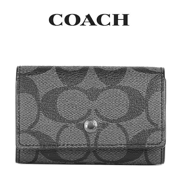 コーチ キーケース（メンズ） コーチ COACH アウトレット メンズ 小物 キーケース F78675 QBO4G(チャコール) シグネチャー【FKS】