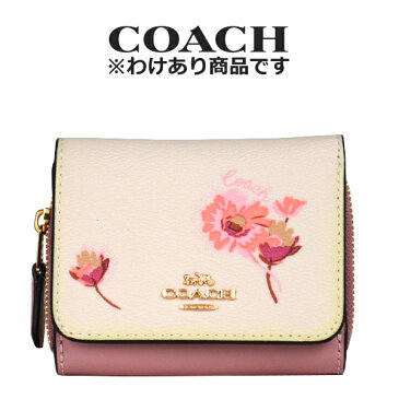 コーチ COACH アウトレット レディース 財布 ミニ財布 三つ折り財布 F87761 IMCAH(チョークマルチ) 花柄