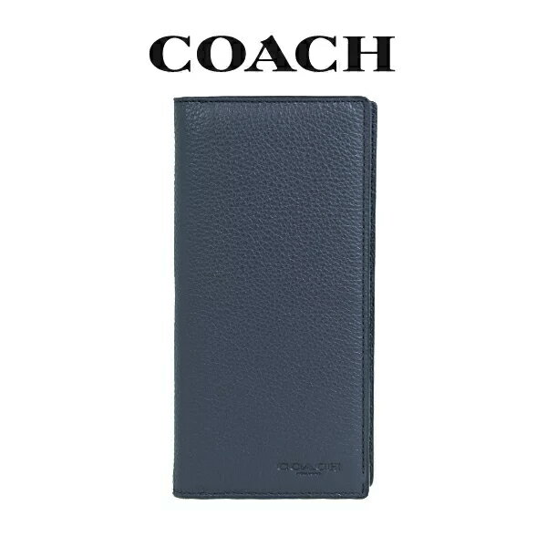 コーチ 長財布 メンズ コーチ COACH アウトレット メンズ 財布 二つ折り長財布 91807 QB/MQ(ミッドナイト) ネイビー