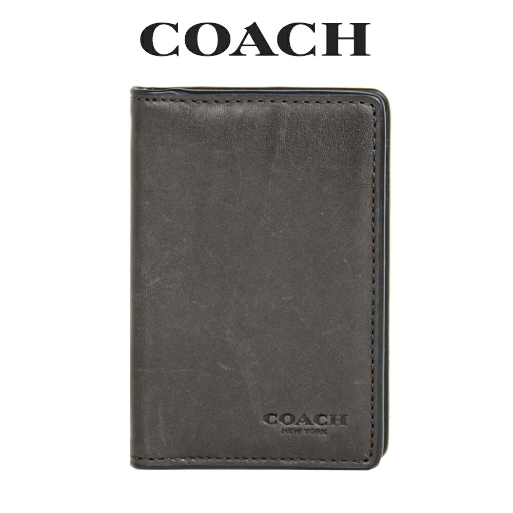 ★ コーチ COACH アウトレット メンズ 小物 カードケース 名刺入れ 22840 CHT(チェスナット) グレー【在庫処分】