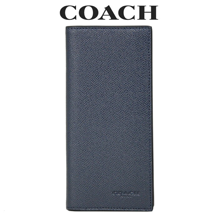 コーチ COACH アウトレット メンズ 財布 二つ折り長財布 3014 QB/MQ(ミッドナイト) ネイビー