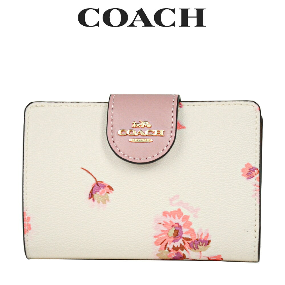 コーチ COACH アウトレット レディース 財布 二つ折り財布 3284 IMCAH(チョークマルチ) 花柄