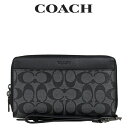 セカンドバッグ コーチ COACH アウトレット メンズ バッグ セカンドバッグ オーガナイザー F66562 QBMI5(チャコール×ブラック) シグネチャー