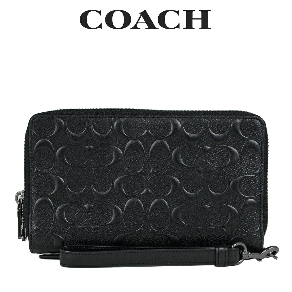 コーチ 結婚式向きバッグ メンズ コーチ COACH アウトレット メンズ バッグ セカンドバッグ オーガナイザー F67637 QB/BK(ブラック) シグネチャー