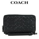 セカンドバッグ コーチ COACH アウトレット メンズ バッグ セカンドバッグ オーガナイザー F67637 QB/BK(ブラック) シグネチャー