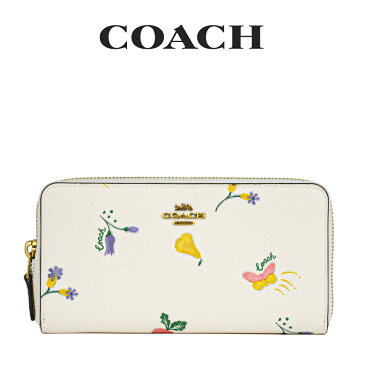 コーチ COACH アウトレット レディース 財布 ラウンドジップ長財布 長財布 C2779 B4CAH(ブラス×チョーク マルチ) 花柄