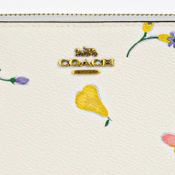 コーチ COACH アウトレット レディース 財布 ラウンドジップ長財布 長財布 C2779 B4CAH(ブラス×チョーク マルチ) 花柄