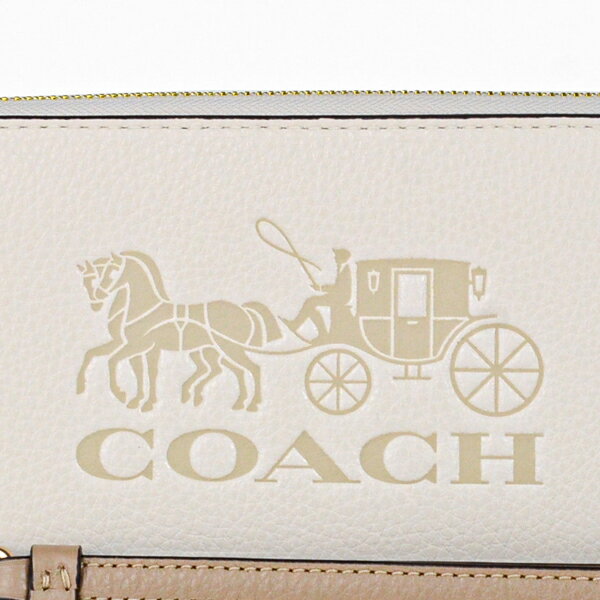 コーチ COACH アウトレット レディース 財布 ラウンドジップ長財布 長財布 C3548 IMSQQ(チョーク×バニラ　クリーム) ホワイト