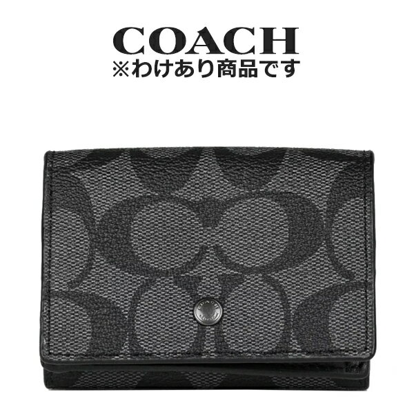 コーチ COACH アウトレット メンズ 財布 三つ折り財布 C4303 QBO4G(チャコール) シグネチャー【FKS】