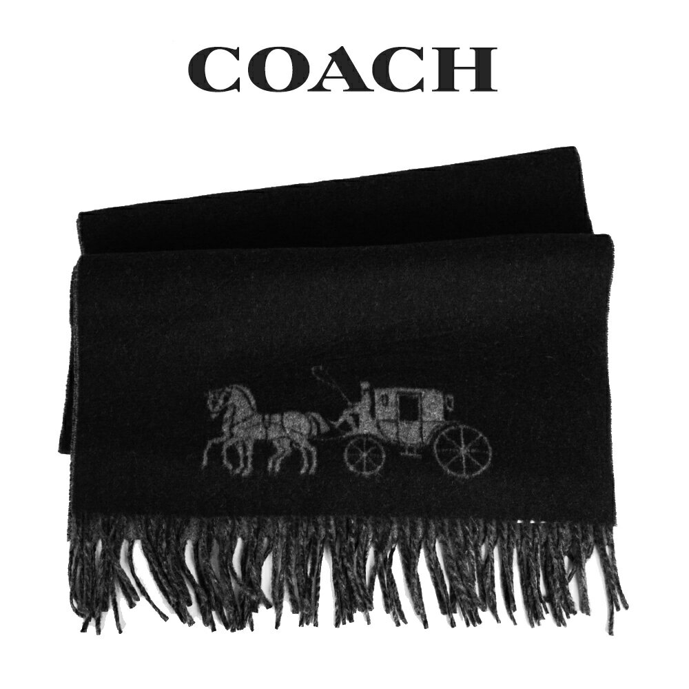 コーチ コーチ COACH アウトレット レディース 小物 マフラー 4622 BK/HG(ブラック×ヘザーグレー) ブラック