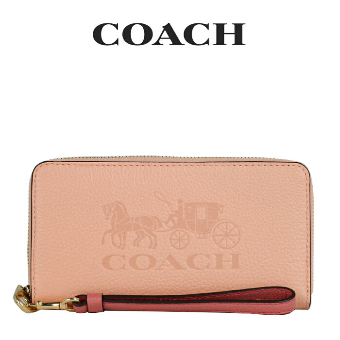 コーチ COACH アウトレット レディース 財布 ラウンドジップ長財布 長財布 C5889 IMSMX(フェイデッド　ブラッシュ　マルチ) ピンク