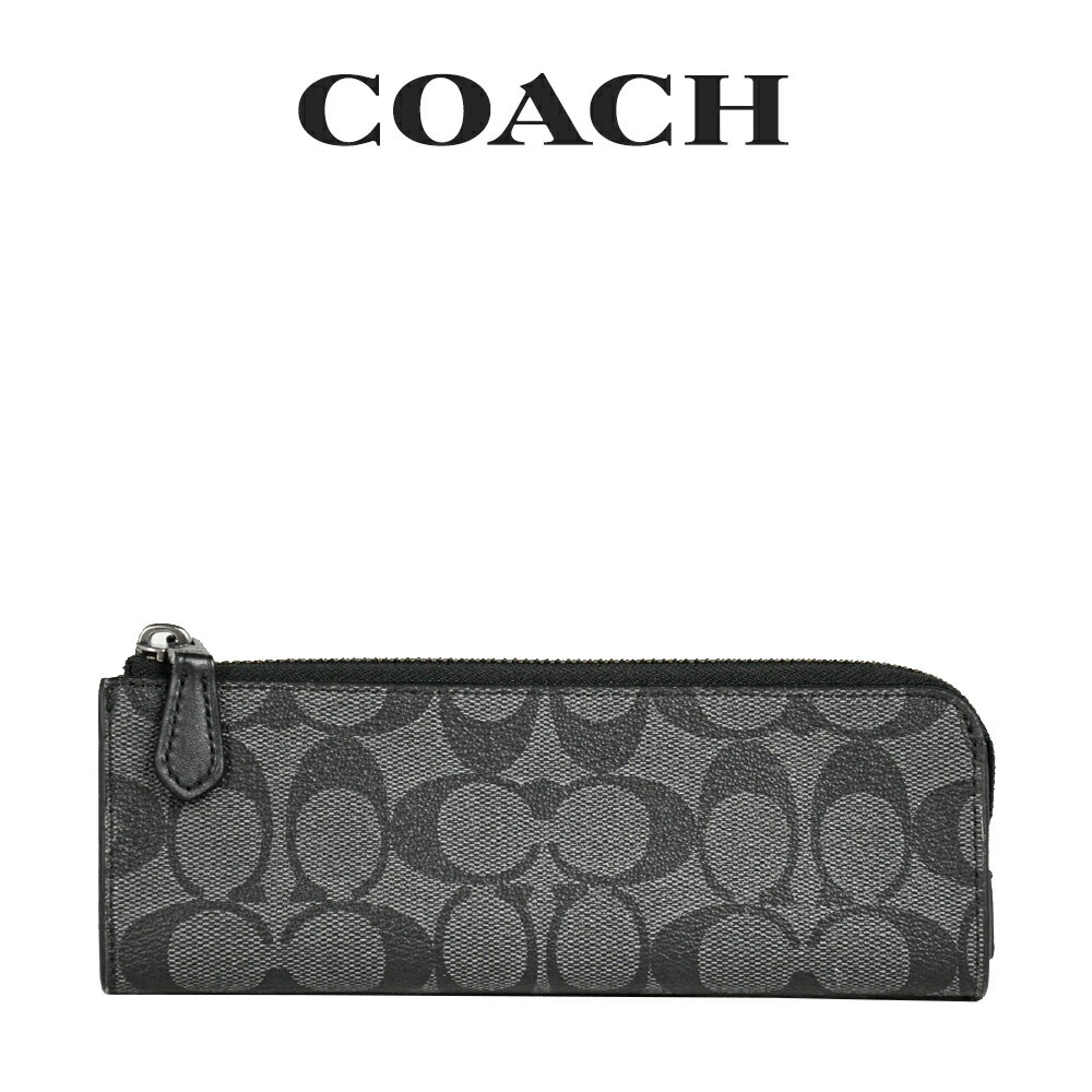 コーチ ★ コーチ COACH アウトレット メンズ 小物 その他 ポーチ ペンシルケース C6986 QBO4G(チャコール) シグネチャー【在庫処分】