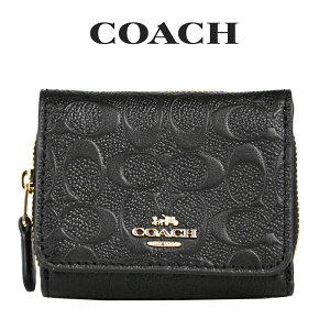 コーチ COACH アウトレット レディース 財布 ミニ財布 三つ折り財布 7300 IMBLK(ブラック) シグネチャー