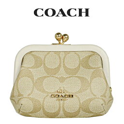 コーチ（COACH) 【わけあり】コーチ COACH アウトレット レディース 財布 コインケース 小銭入れ C7518 IMDQC(ライトカーキ×チョーク) シグネチャー