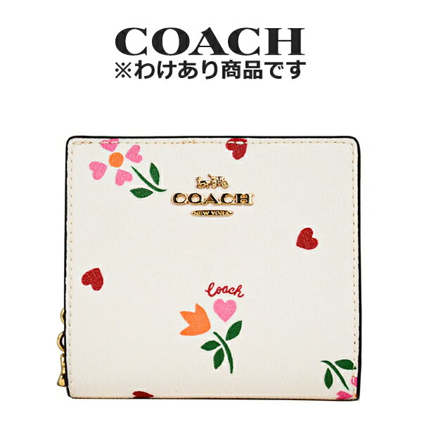 コーチ COACH アウトレット レディース 財布 二つ折り財布 C7686 IMCAH(チョークマルチ) 花柄