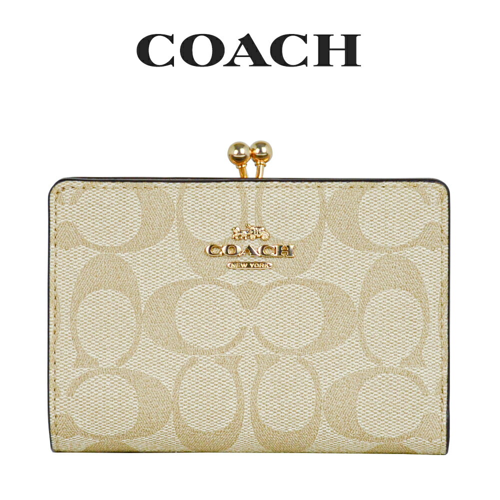 コーチ COACH アウトレット レディース 財布 二つ折り財布 C8724 IMDQC(ライトカーキ×チョーク) シグネチャー