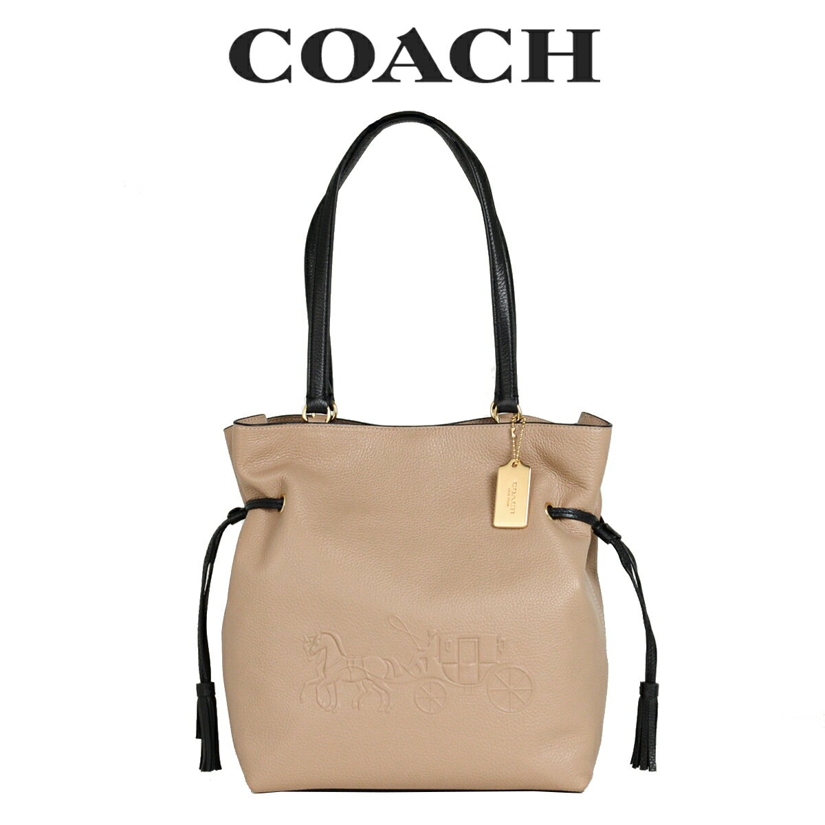 コーチ 革トートバッグ レディース コーチ COACH アウトレット レディース バッグ トートバッグ A4サイズ CA165 IMTAP(トープ マルチ) ベージュ