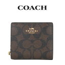 コーチ COACH アウトレット レディース 財布 ミニ財布 C3309 IMAA8(ブラウン×ブラック) シグネチャー