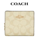 コーチ COACH アウトレット レディース 財布 ミニ財布 C3309 IMNLJ(ライト カーキ×ライト サドル) シグネチャー