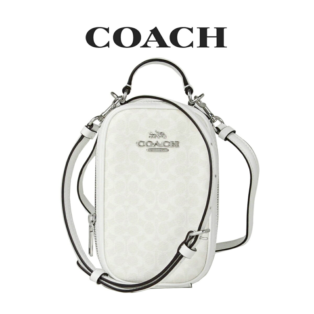 ★ コーチ COACH アウトレット レディース バッグ ミニショルダー ショルダーバッグ CF368 SVVS5(シルバー×チョーク×グレイシャー ホワイト) シグネチャー