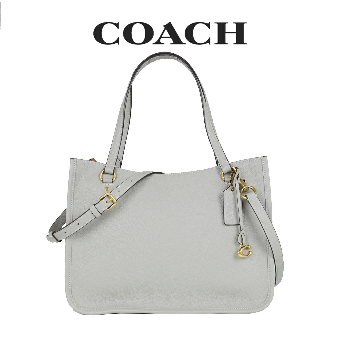 コーチ 革トートバッグ レディース コーチ COACH アウトレット レディース バッグ トートバッグ A4サイズ C3768 B4DOY(ブラス×ダブグレー) グレー